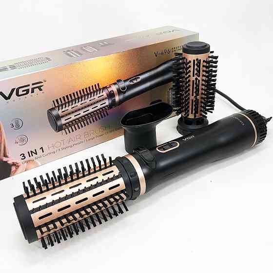 Професійний фен-гребінець з іонізацією VGR, Жіночий професійний фен для укладання волосся GS-31 Львів