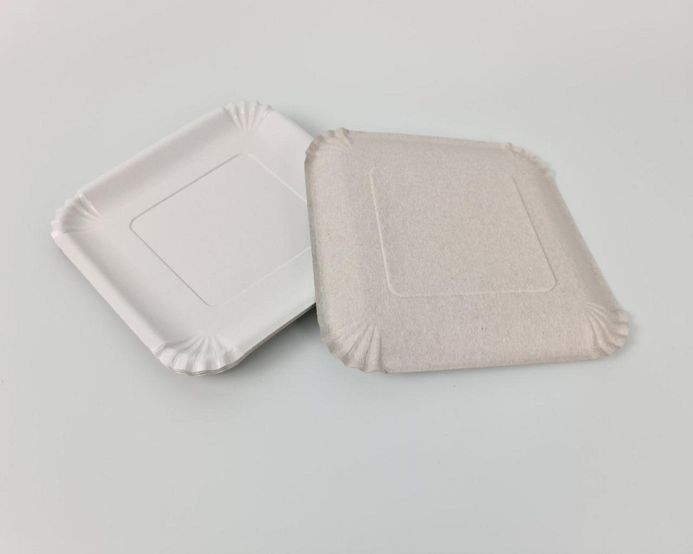 Паперова тарілка з малюнком 100 шт. 21*21 см Біла (1 пачка) Харків - фото 2