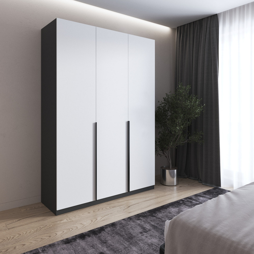 Шафа для одягу VAYS M-32, 2 штанги та полиці, ЛДСП, 150×50×220 см - для спальні, вітальні, передпокою Львів - фото 9