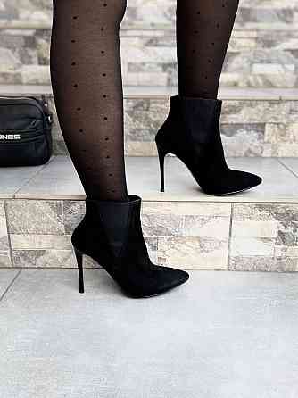 SANTINI Жіночі черевики SANTINI чорні натуральна замша 36р. каблук 11см висота 10см (70543-21) Коломыя