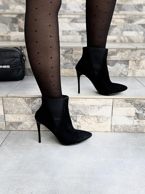 SANTINI Жіночі черевики SANTINI чорні натуральна замша 36р. каблук 11см висота 10см (70543-21) Коломыя - изображение 5