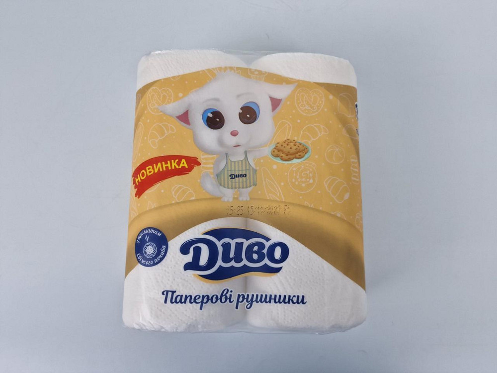 Полотенца бумажные Диво AROMA 2 шт, двухслойные белые бумажные полотенца (1 пачка) Харьков - изображение 3