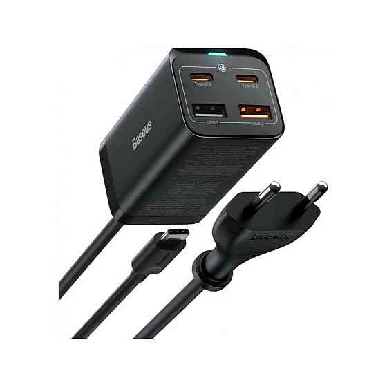 Мережевий зарядний пристрій Baseus GaN3 Pro Desktop Fast Charger 2U+2C 100W EU, колір чорний CCGP000101 Одеса