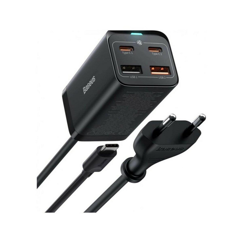 Мережевий зарядний пристрій Baseus GaN3 Pro Desktop Fast Charger 2U+2C 100W EU, колір чорний CCGP000101 Одеса - фото 1