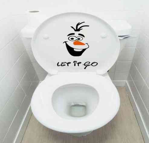 Новогодняя виниловая наклейка Снеговик 23 на 14 см разноцветный Киев