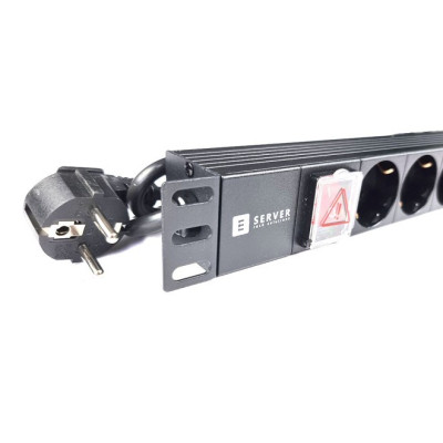 Силовий блок Eserver 19&quot; 8 розеток, выкл., алюм. корпус PDU 220В, 16А (WT-2261A-GER-8WAY) Вінниця - фото 5