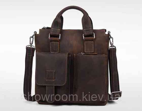 Чоловіча шкіряна сумка Wild Leather (351) коричнева Київ