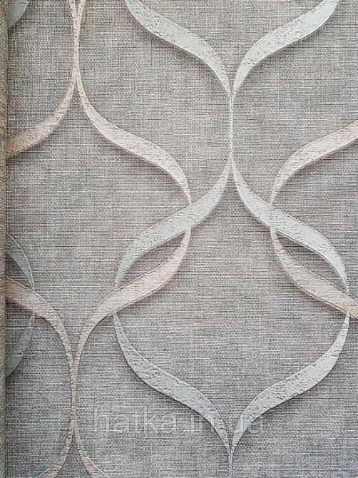 Шпалери вінілові на паперовій основі Zambaiti C88118 ABITAT стрічки хвилі 3д структурні зелені з золотом Київ - фото 3