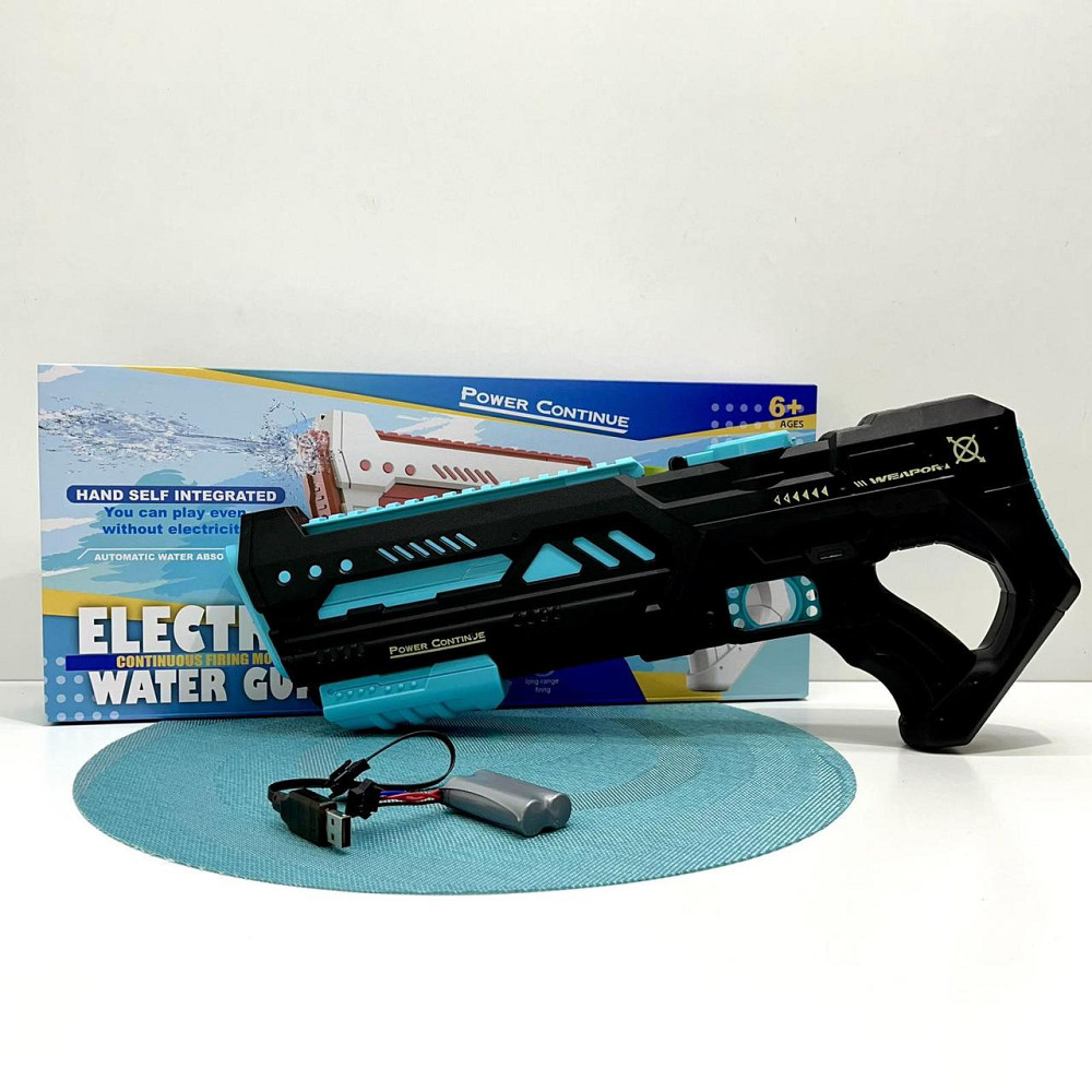 Автомат водний автоматичний та механічний принципи роботи автоматичний набір води акумулятор 7.4 V Чорно-блакитний (FY-872) Чернігів - фото 1