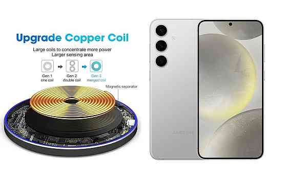 Бездротовий зарядний пристрій Copper до 30W для OnePlus 13, USB-C, LED Київ