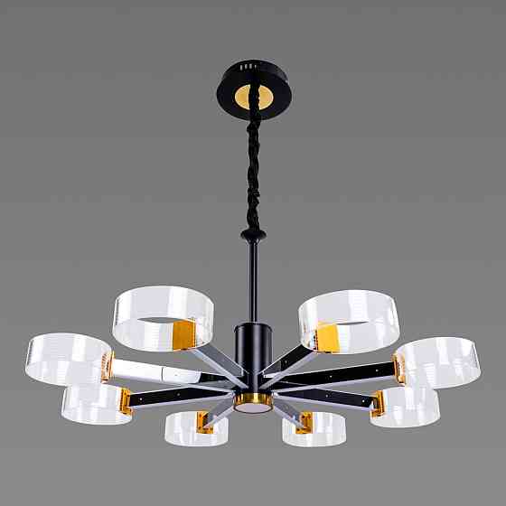 Світлодіодна акрилова люстра Sirius N 3705-8 BLACK+GD Коломия