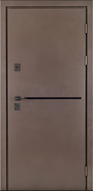 Двері вхідні Гермес Форест 031 RAL 156/ПВХ Дуб темний + молдинг 960х2050 мм Київ - фото 1