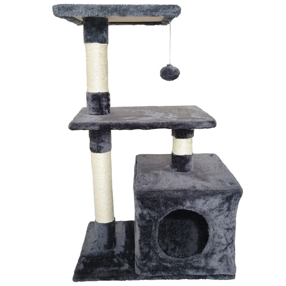 Ігровий комплекс для кішок Avko CatTree 1053 Grey кігтеточка, будиночок, дряпка Київ - фото 1