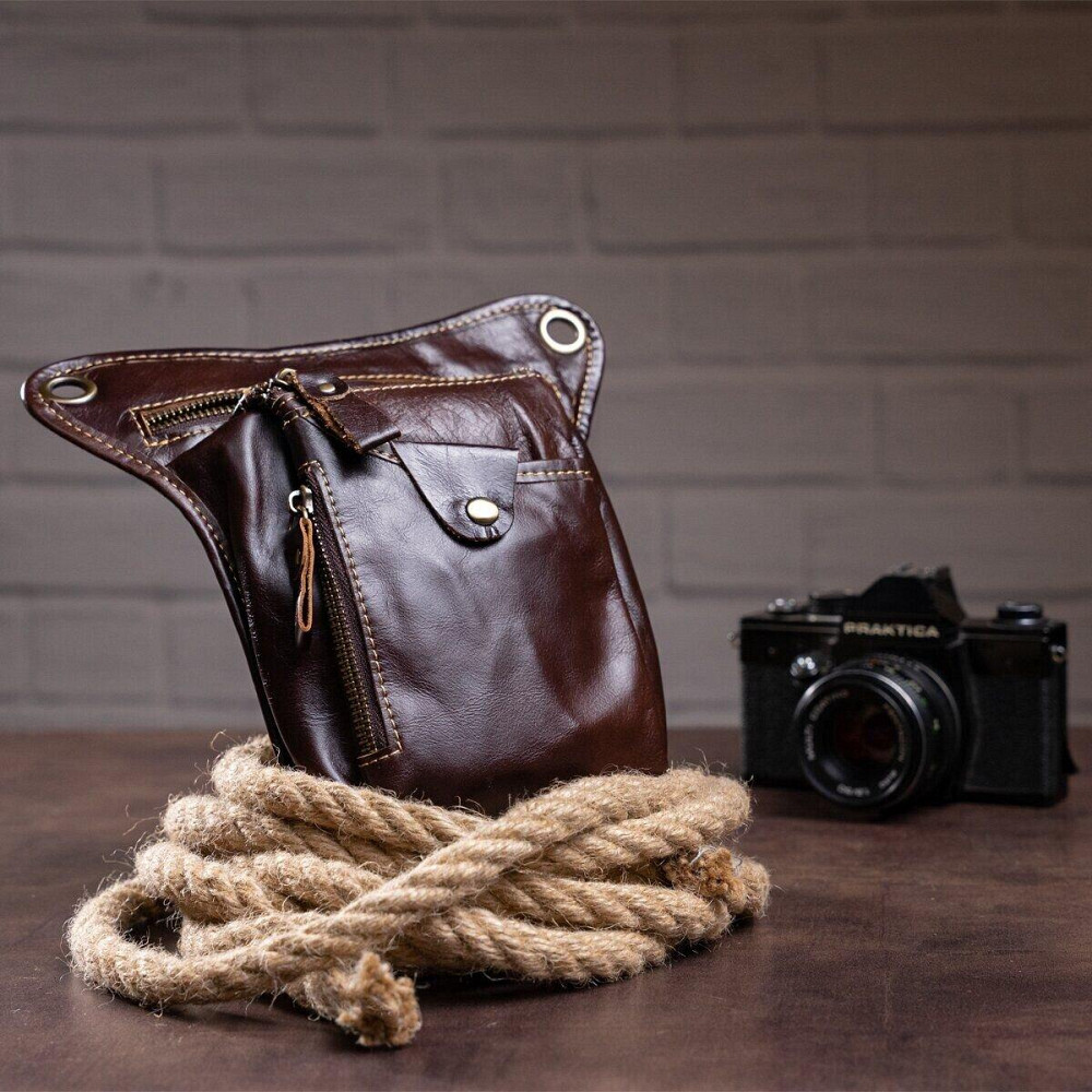 Сумка на пояс Коричневая (Vintage) Киев - изображение 3