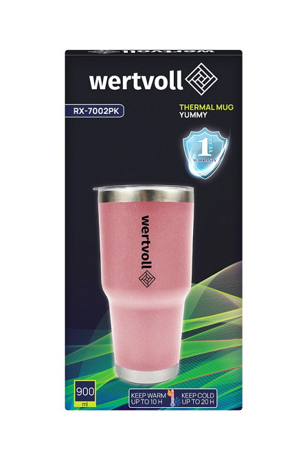 WERTVOLL Термокружка WERTVOLL "YUMMY" 900 мл SS рожева RX-7002PK Коломия - фото 6