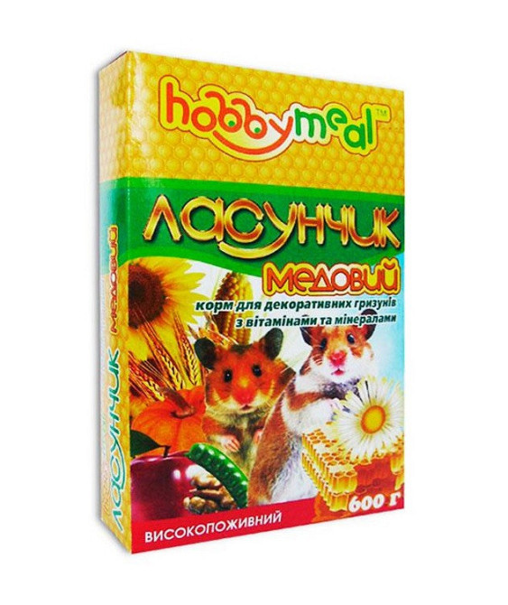 Корм Хобби Мил Лакомка Медовый для мелких и средних грызунов 600 г, O.L.KAR Винница - изображение 1