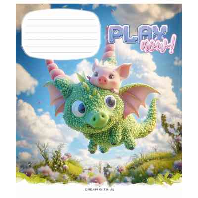 Зошит Школярик Play now 12 аркушів коса лінія (012-3556C) Вінниця