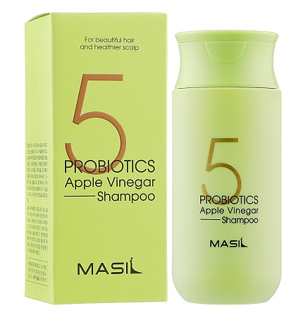 М'який безсульфатний шампунь з пробіотиками і яблучним оцтом 5 Probiotics Apple Vinegar Shampoo Masil 150 мл Винница - изображение 1