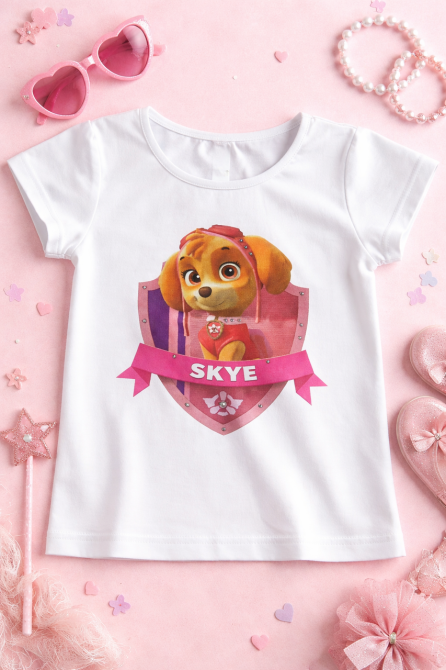 Футболка  для девочки белая Скай р.104 Харьков - изображение 1