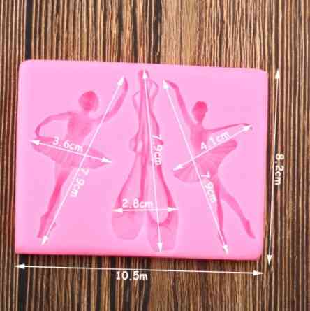 Молд силиконовый Балерины и пуанты 105 на 82 мм розовый Киев