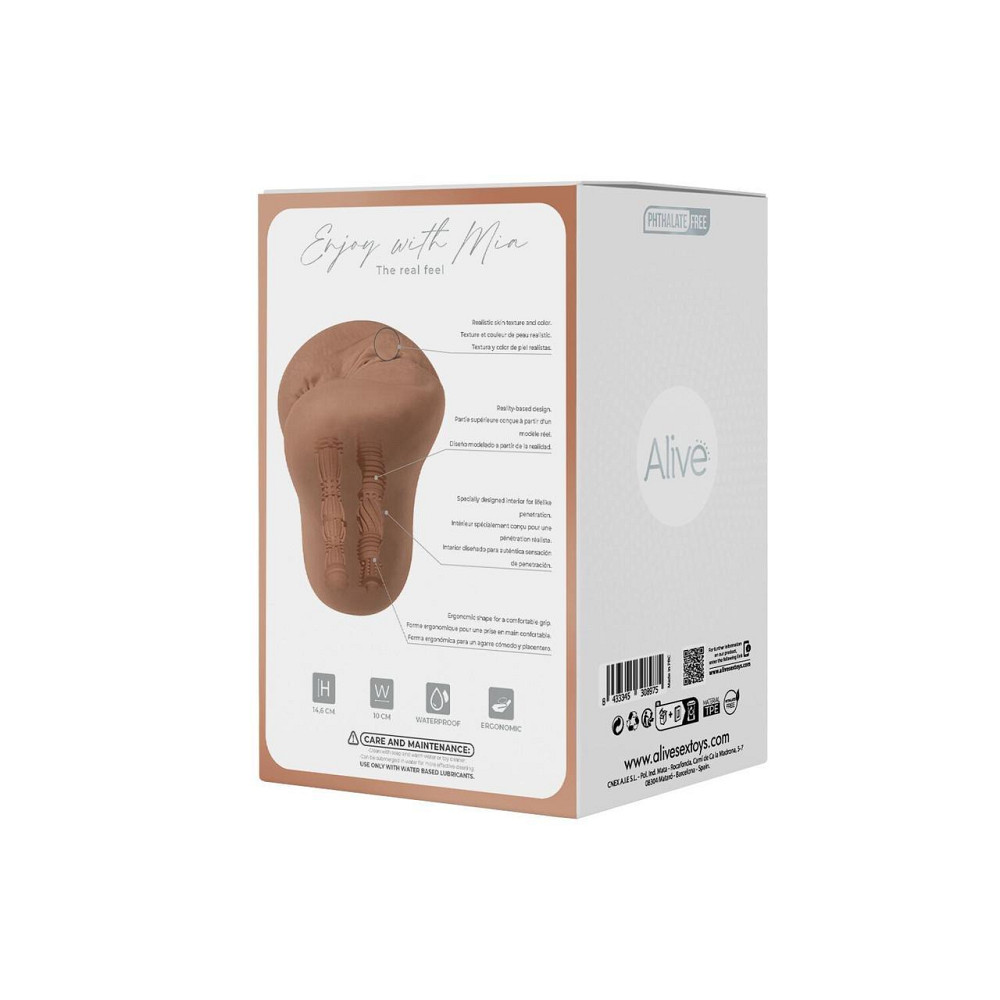 Мастурбатор Alive Mia Super Realistic Masturbator XL Caramel Sex Aura Київ - фото 8