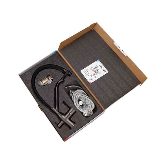 Кухонный смеситель MixxusPremium Gravity 021 графитовый с черным отражающим покрытием (MI6979) Харьков