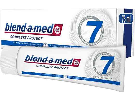 Зубна паста 75мл Complete Protect 7 Кришталева білизна ТМ Blend-a-med Київ
