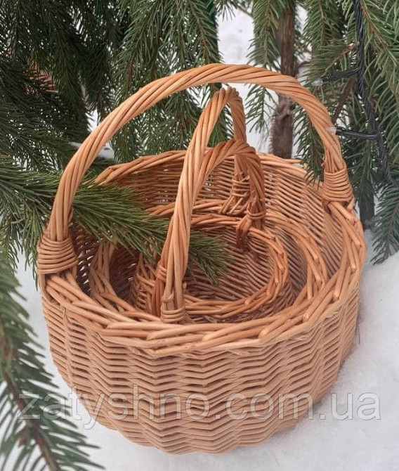 Комплект кошиків з лози з 3 шт Київ - фото 9