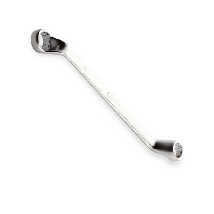 Ключ накидний вигнутий 18х19 мм CrV satine Мукачево - фото 1