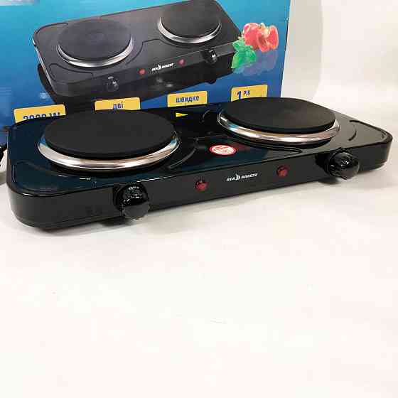 Мощная настольная электроплита Sea Breeze SB-064 2000 Вт, Портативная электрическая электроплита PO-56 Львов