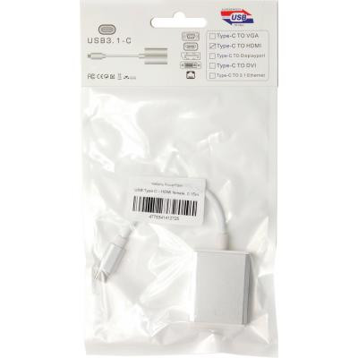 Перехідник Type-C to HDMI F 0.15m PowerPlant (KD00AS1272) Вінниця - фото 4