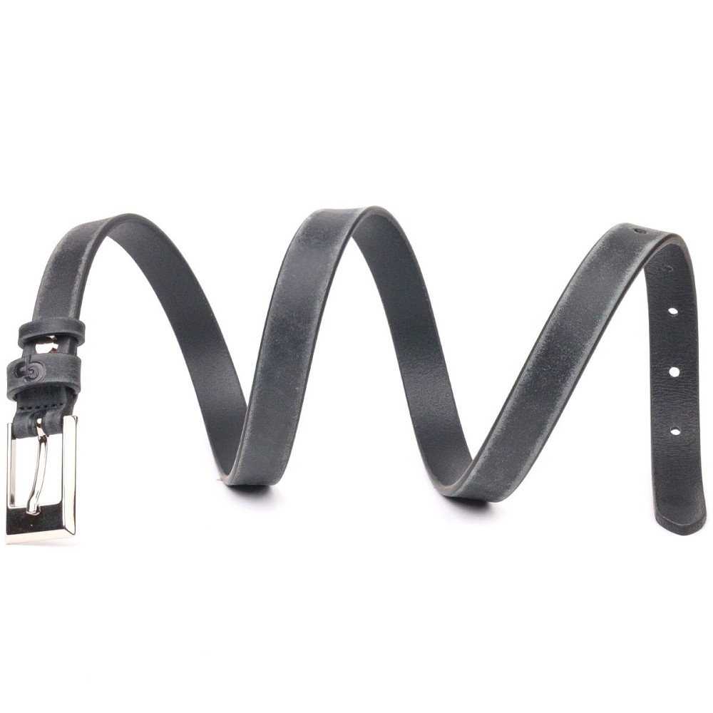 Женский ремень из натуральной кожи в винтажном стиле Grande Pelle 21444 Черный Киев - изображение 7