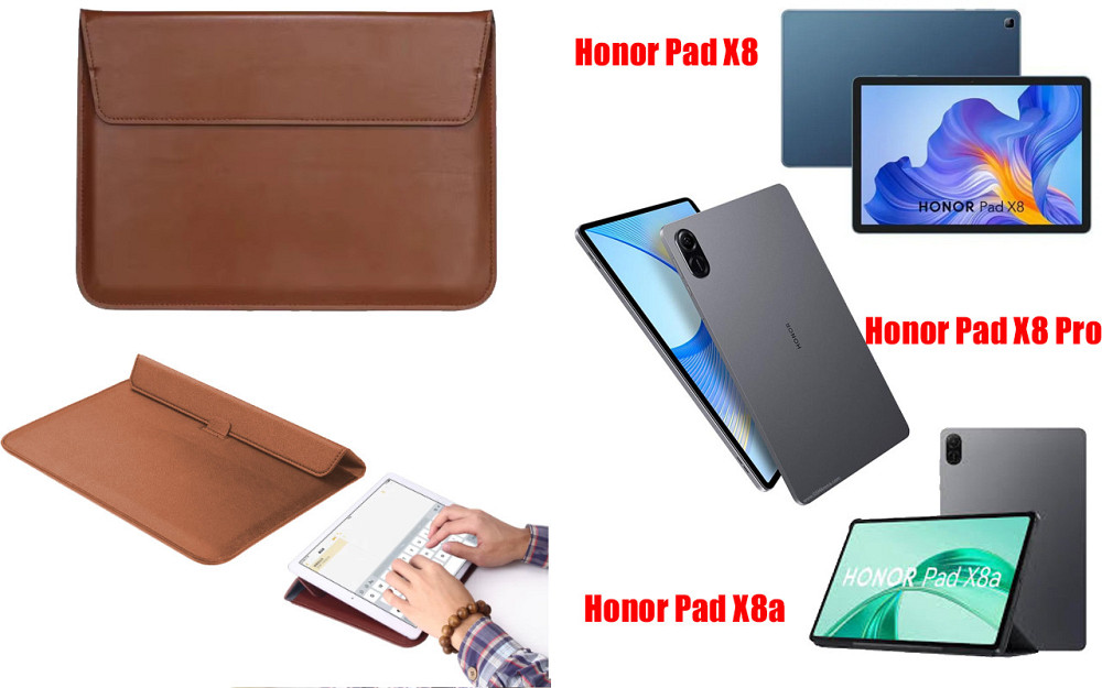 Чохол-конверт VitoCase для Honor Pad X8, Pad X8 Pro, Pad X8a, з функцією підставки для планшета Коричневий Київ - фото 1