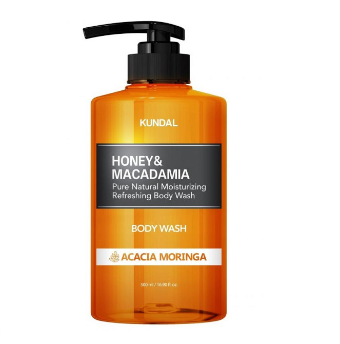 Поживний ароматичний гель для душу Honey & Macadamia Body Wash Acacia Moringa Kundal 500 мл Київ - фото 1