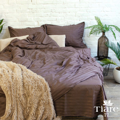 Постільна білизна Tiare 77 Сатин Страйп Кольоровий двоспальний (77_Stripe_dv) Вінниця - фото 1