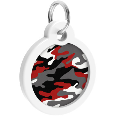 Адресник для тварин WAUDOG Smart ID з QR паспортом "Камо сірий", круг 30 мм (230-0215) Вінниця - фото 4