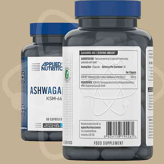 Ашваганда и астрагин Applied Nutrition Ashwagandha KSM 66 + Astragin 60 caps Луцк