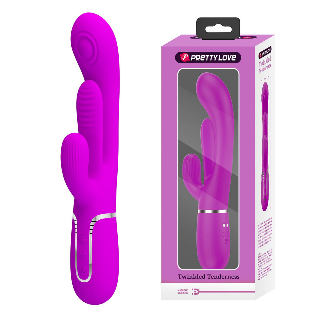 Вибратор с стимулятором клитора PRETTY LOVE - Shonia Purple 3 in 1, BW-500041 Sex Aura Киев - изображение 1