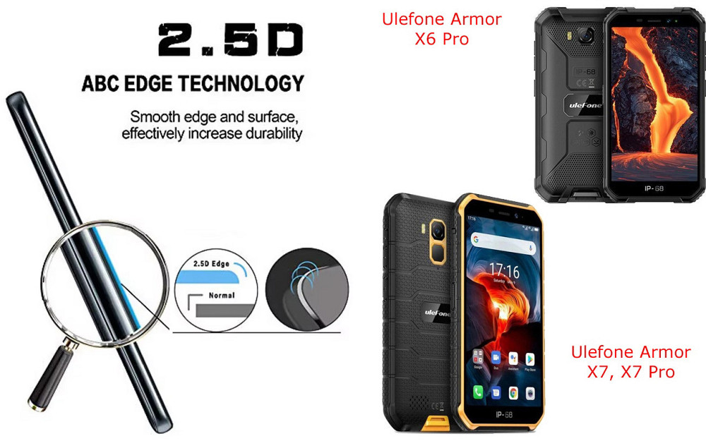 Захисне скло ArmorGlass для Ulefone Armor X6 Pro, X7, X7 Pro – стійке до подряпин та ударів Київ - фото 2