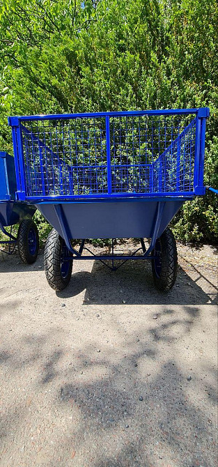 Тачка строительная с бортом Garden joys 390 Синий Тачка строительная 2 колеса Тачка ручная двухколесная Белая Церковь - изображение 7