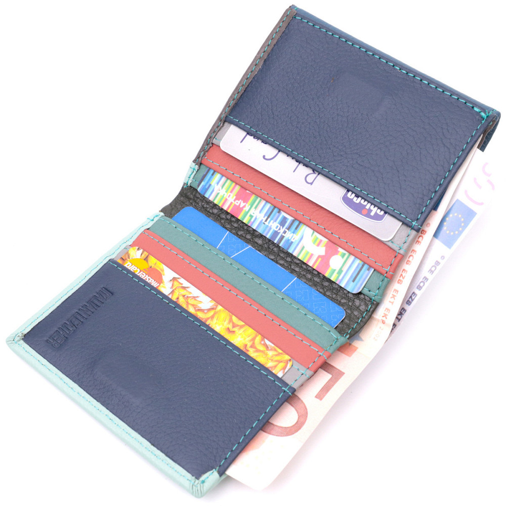 Женский кошелек с оригинальной монетницей из натуральной кожи ST Leather 19508 Разноцветный Киев - изображение 4