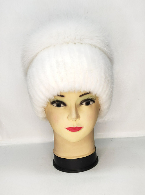 Шапка хутряна жіноча кубанка Rex Анжеліка Білий Харків - фото 3