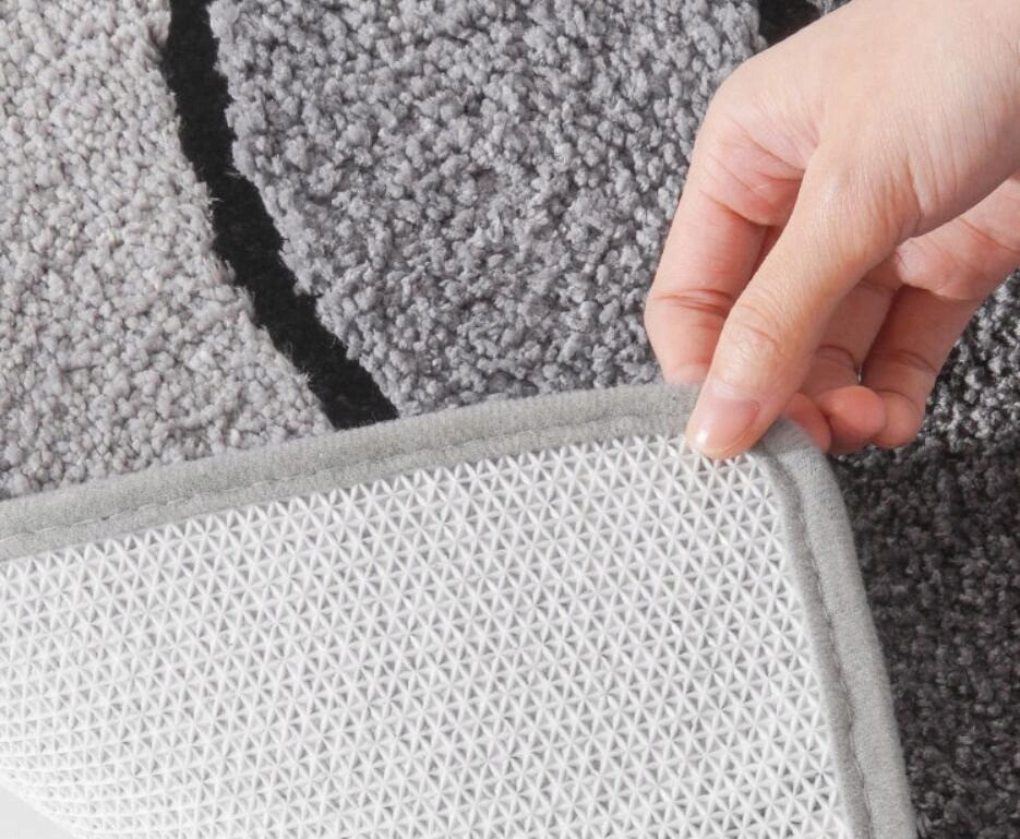 Коврик для ванной и душа коврик для ног в ванную комнату,микрофибра,атискользящий 50х80 см,серые волны Каменец-Подольский - изображение 3