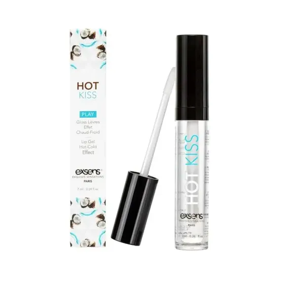 Стимулювальний блиск для губ EXSENS Coconut Hot Kiss 7 мл, зігріває та охолоджує Львов