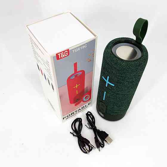 Гучна якісна блютуз колонка TG619C, Bluetooth колонка з XM-641 різнокольоровим підсвічуванням Київ