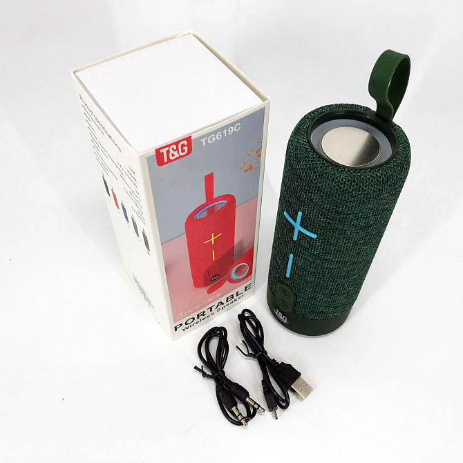 Гучна якісна блютуз колонка TG619C, Bluetooth колонка з XM-641 різнокольоровим підсвічуванням Київ - фото 6