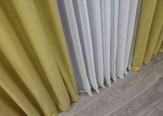 Шторная ткань нубук однотонный, Турция, цвет светло-золотистый 1520ш Киев