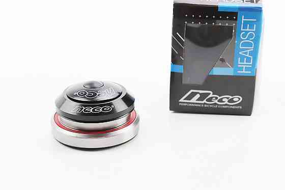 Кермова колонка 1-1/8"x1,5" (41,8/28,6x52/39,8) безрізьбової вилки, інтегровані, пром-підшипники, чорні H373 Київ