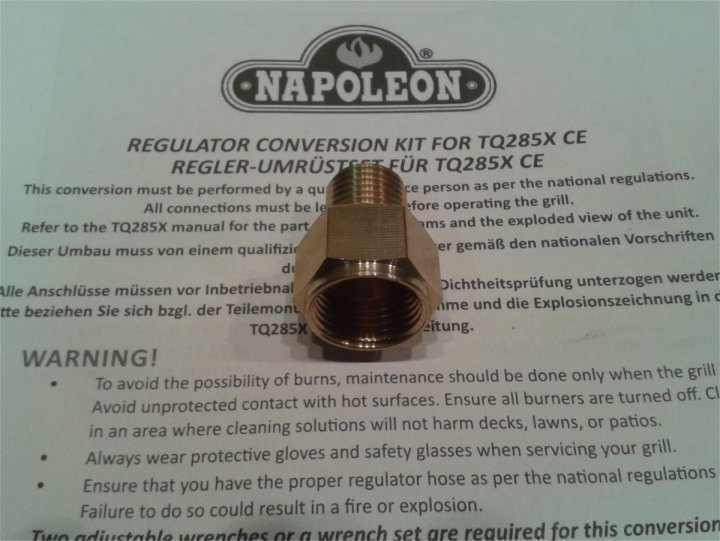 Перехідник на стаціонарний балон для T285QX Napoleon 66286 Код: 004062 Рівне - фото 2