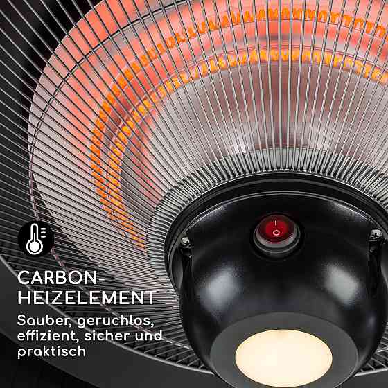 Нагрівач для тераси Venice Heat 800/1000/1800 Вт з дистанційним керуванням чорний Чорний (Німеччина, Рівне